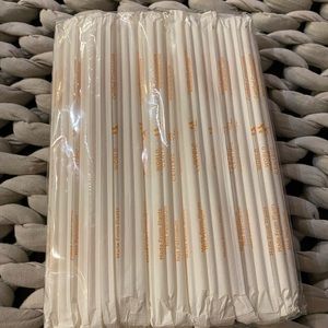 100 Straws Certified Compostable Plant Based Drinking Individually Wrapped NWT